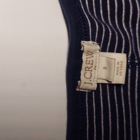 J.Crew Womens Tank Sheath Dress  Blue White Striped Scoop Neck Knit Sleeveless - Picture 4 of 10